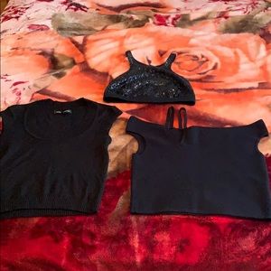 Lot of 3 new express crop top size s-m